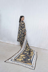 3pcs Summer cotton with printed dupatta & trouser