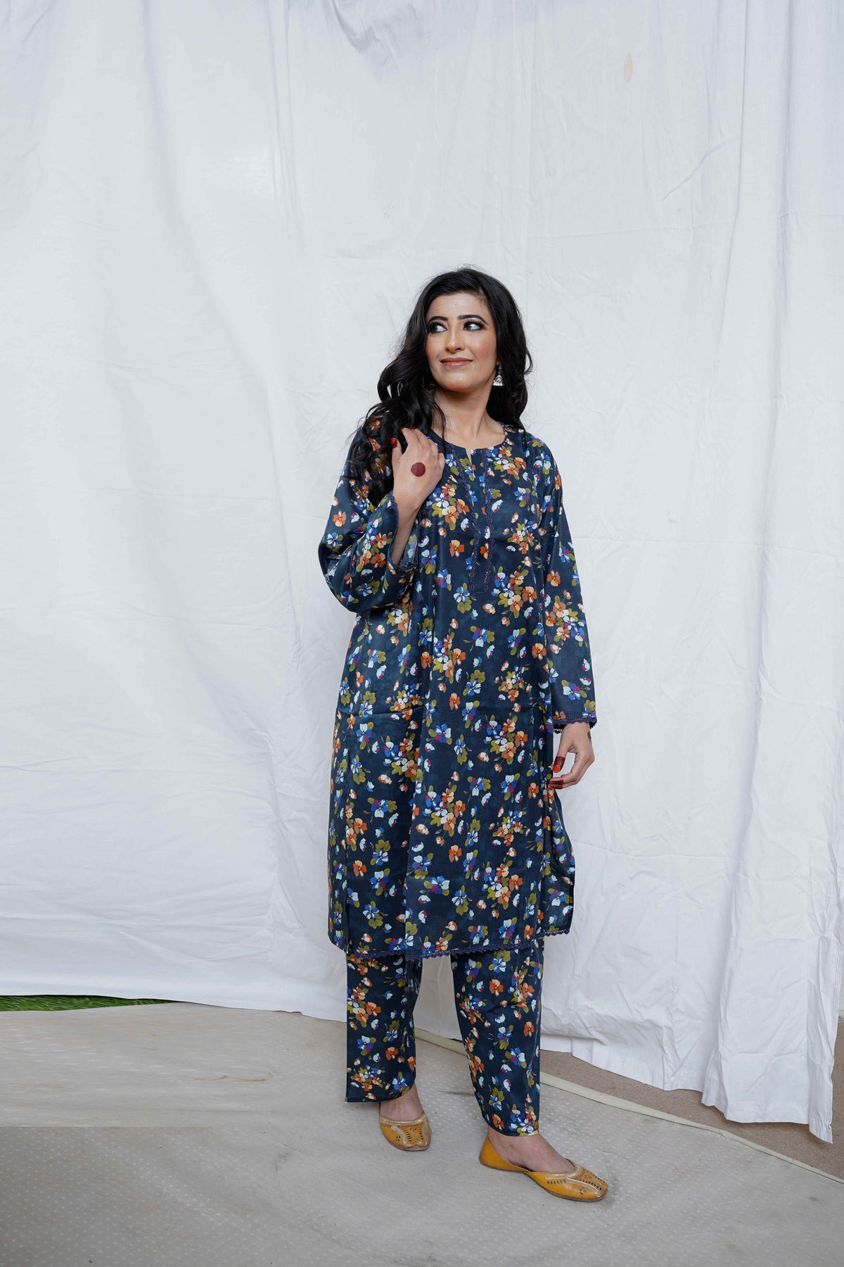 2 Piece – Printed Cotton Suit