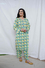 2 Piece – Printed Cotton Suit
