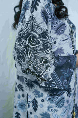 Luxury 3pcs Summer cotton with neckline embellished