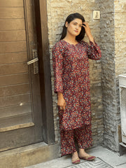 2 Piece – Printed Cotton Suit