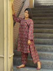 2 Piece – Printed Cotton Suit