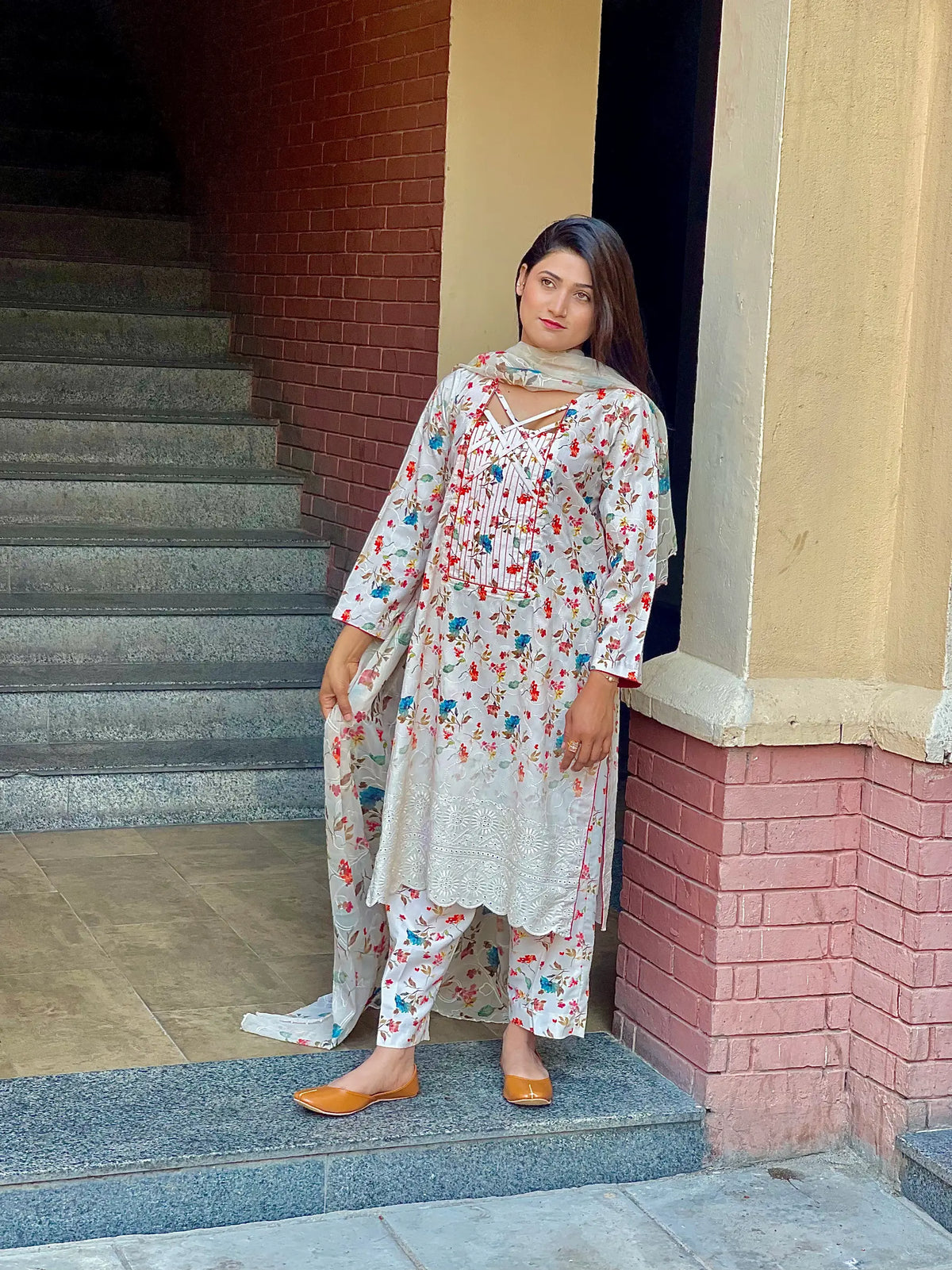 One Piece Swiss Summer Florals Kurti