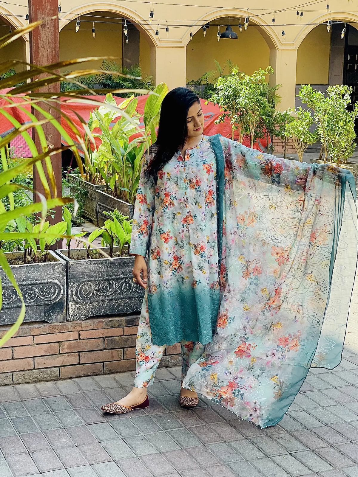 One Piece Swiss Summer Florals Kurti